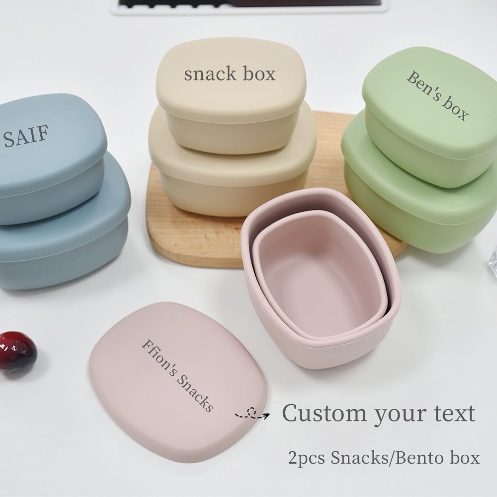 Food Snacks Name - 2-Pack 350ml + 200ml Silicone Food