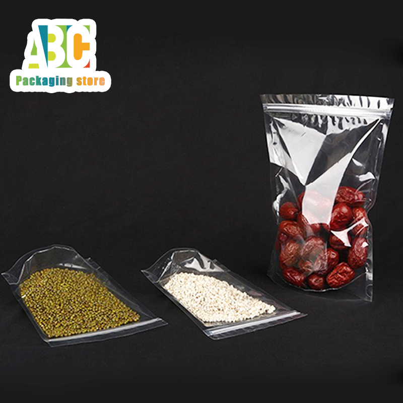 Food Lovers Snacks - Transparent Self-Supporting Zipper Bag Custom Printing