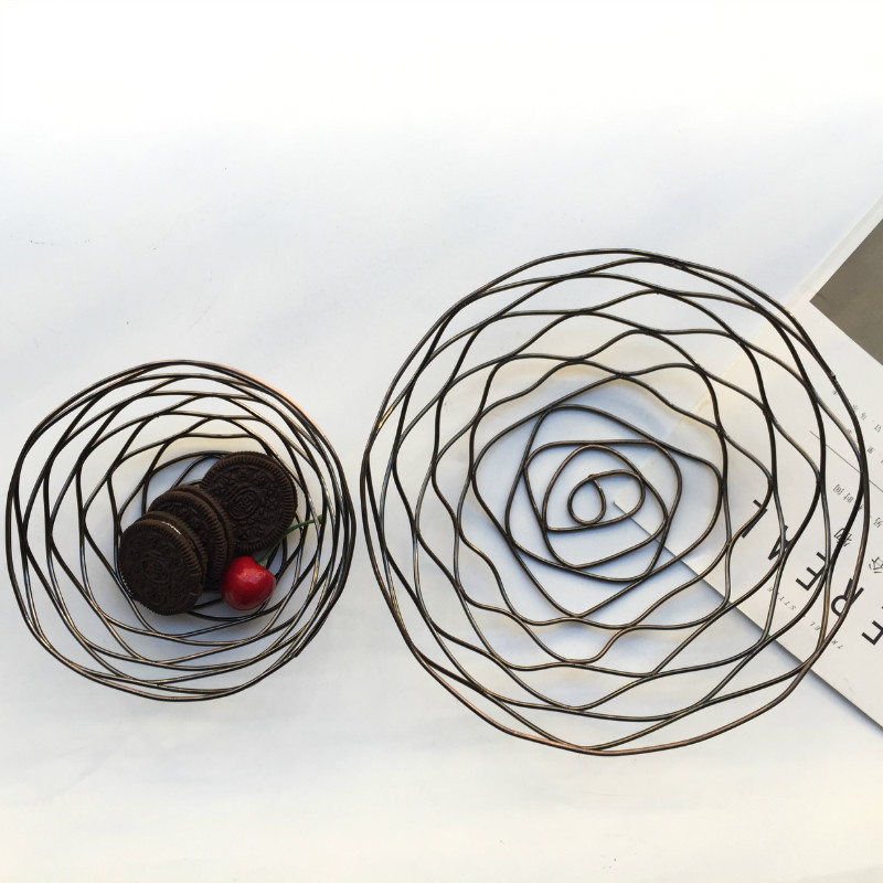 Snacks Food Gift Baskets - Creative Snack Iron Net Storage Basket,