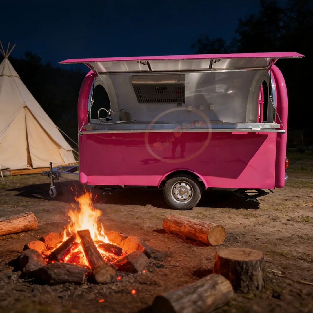 Food Snacks Business - Customizable Fiberglass Mobile Food Trailer Complete