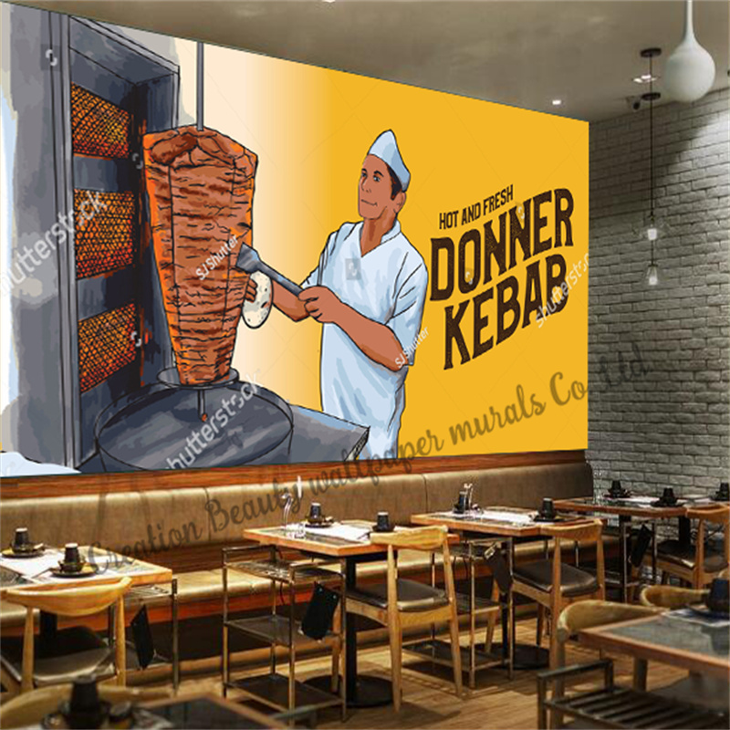 Food Snacks Background - Custom Fast Food Kebab Wallpaper Industrial