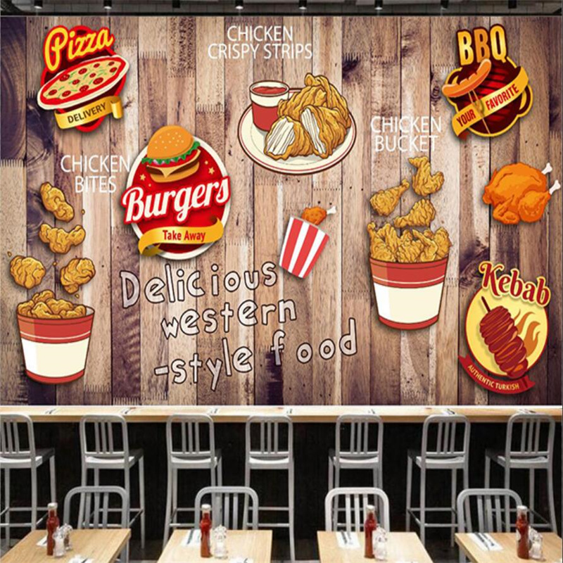 Custom Fried Chicken Burger Wa - Food Snacks Background review and price