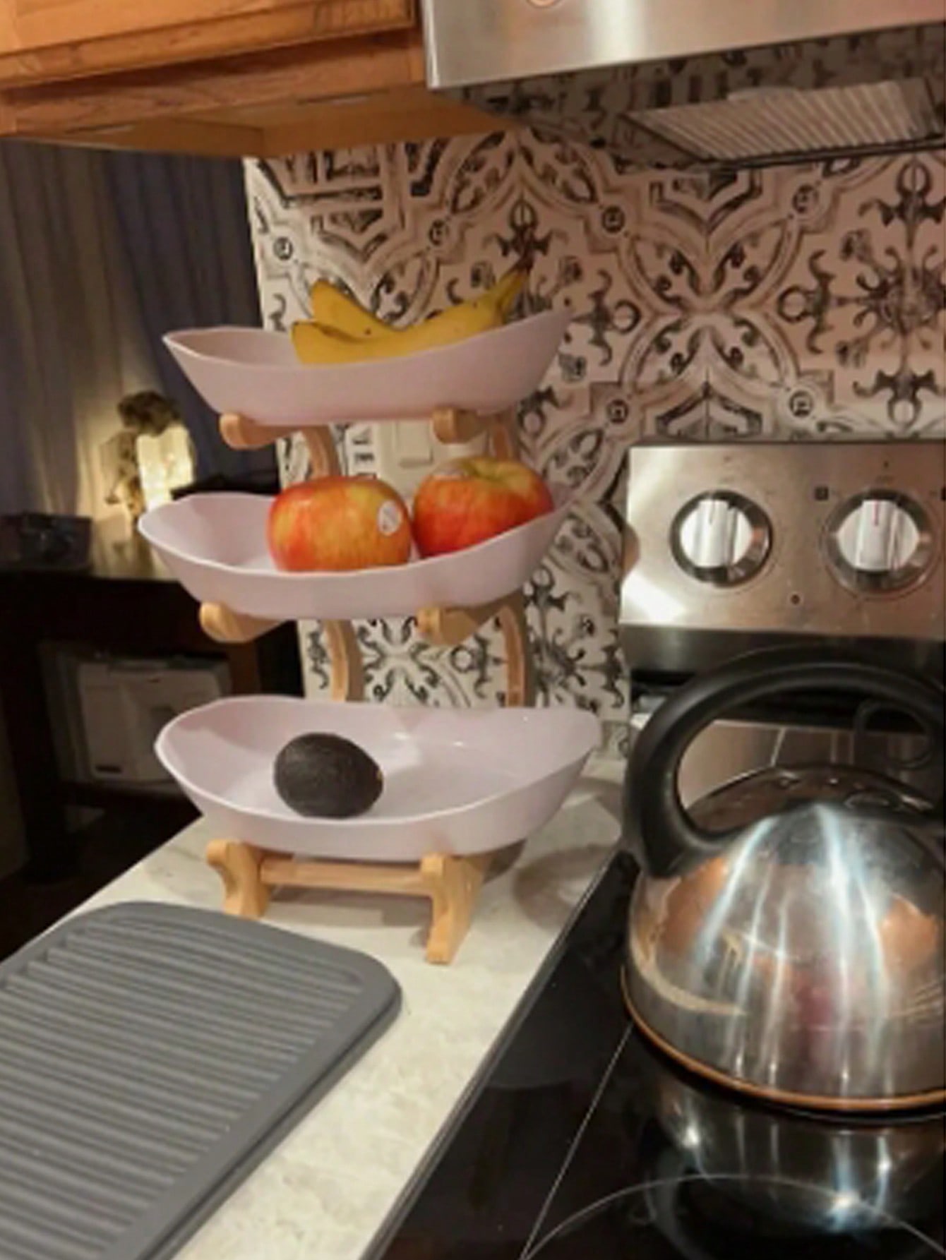 Luxury 3-Tier Wooden Fruit Bas - Snacks Food Gift Baskets review and price