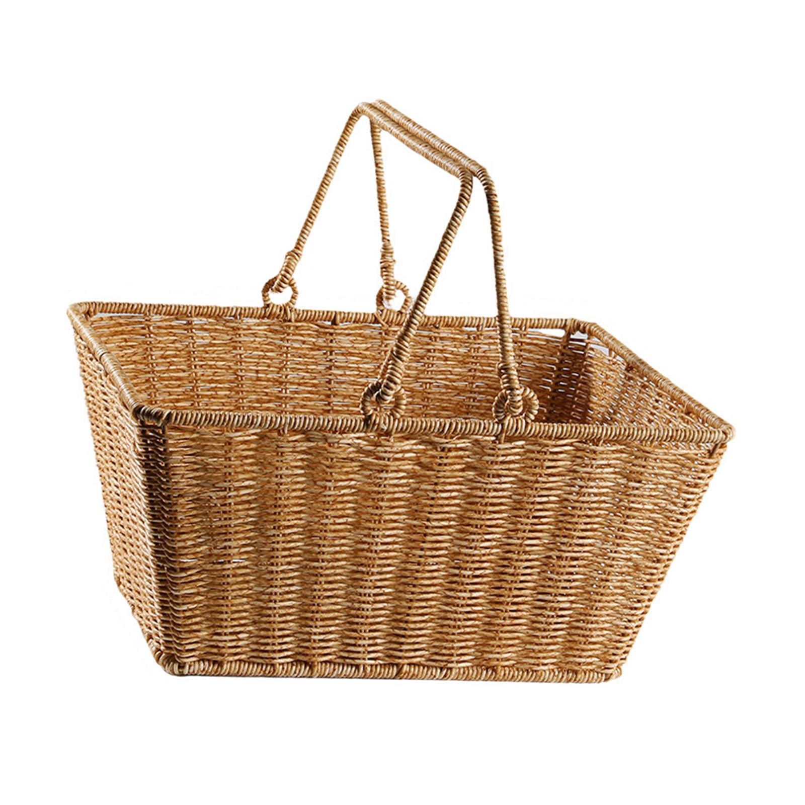 Picnic Storage Basket with Han - Snacks Food Gift Baskets review and price