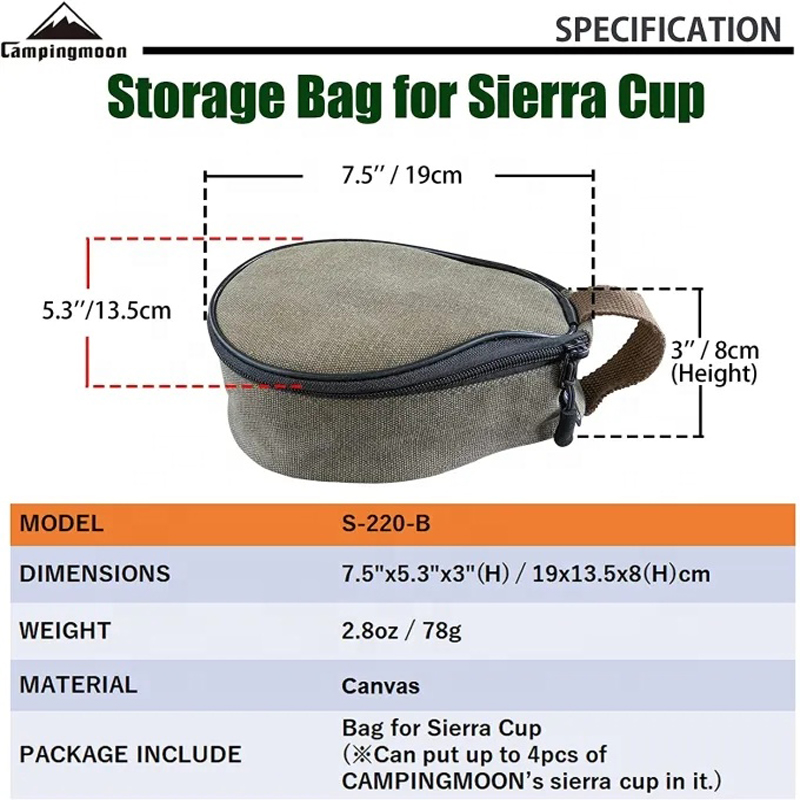 CAMPINGMOON S220-B Canvas Mini - Food Snacks Delivery review and price