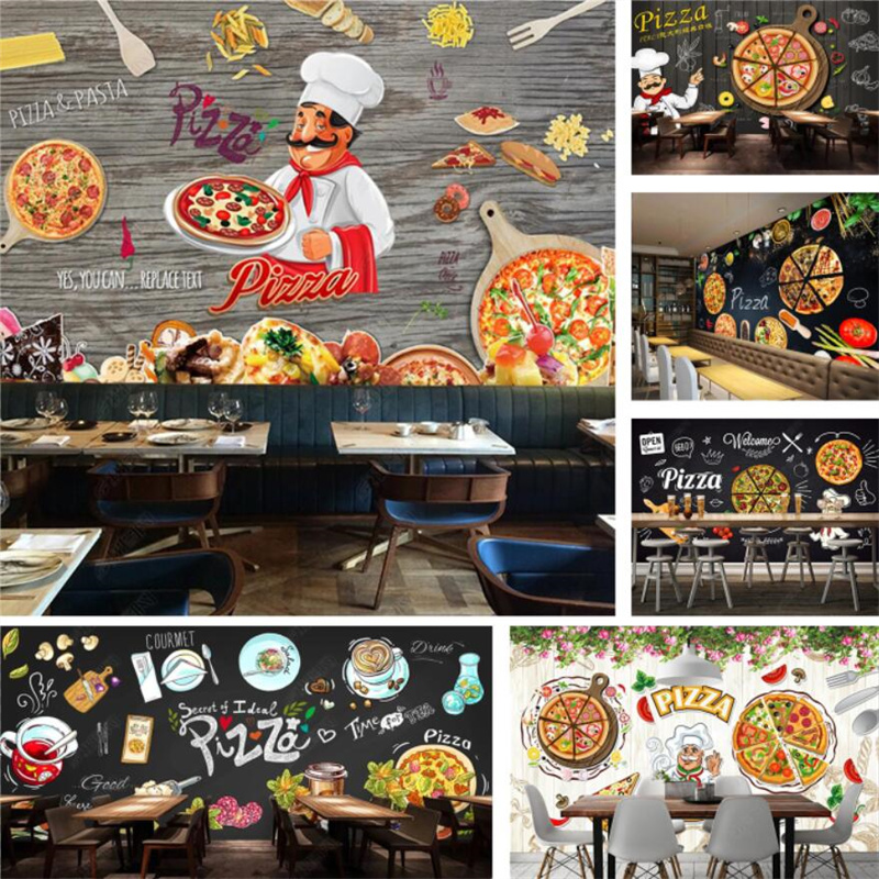 Custom Pizza Fast Food Mural W - Food Snacks Background review and price