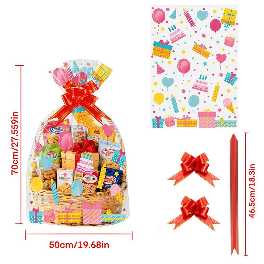 20pcs Birthday Print Clear OPP - Food Snacks Hamper review and price