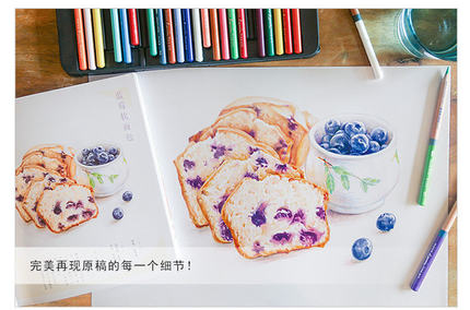 Color pencil drawing book 32 c - Food Y Snacks Coloring Book review and price