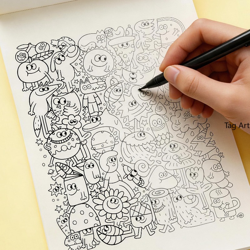 Anxious Relief Hand Picture Bo - Food Y Snacks Coloring Book review and price