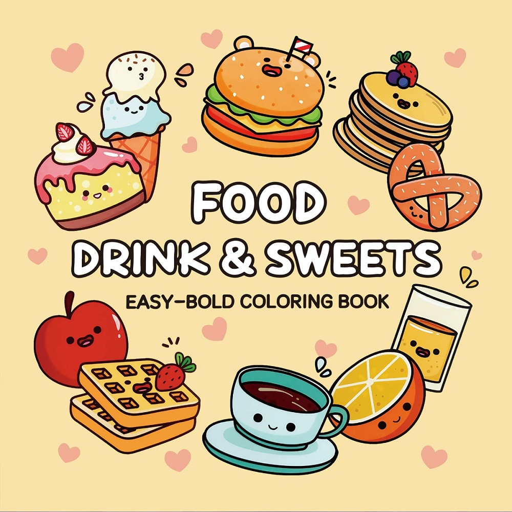 Food Drink & Sweets Easy-bold  - Food Y Snacks Coloring Book review and price