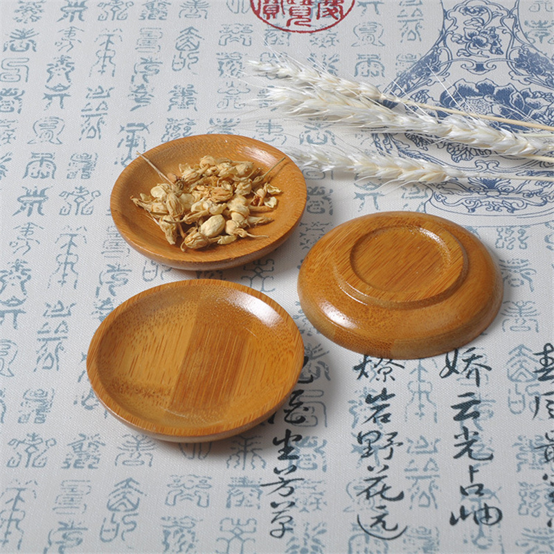 100Pcs/Lot Bamboo Saucer Stora - Food Snacks Background review and price