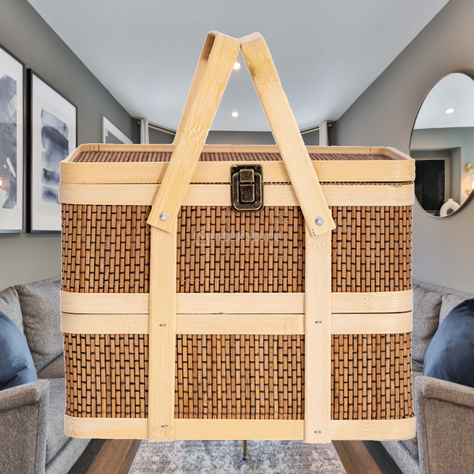 Woven Picnic Basket,Food Stora - Food Snacks Hamper review and price