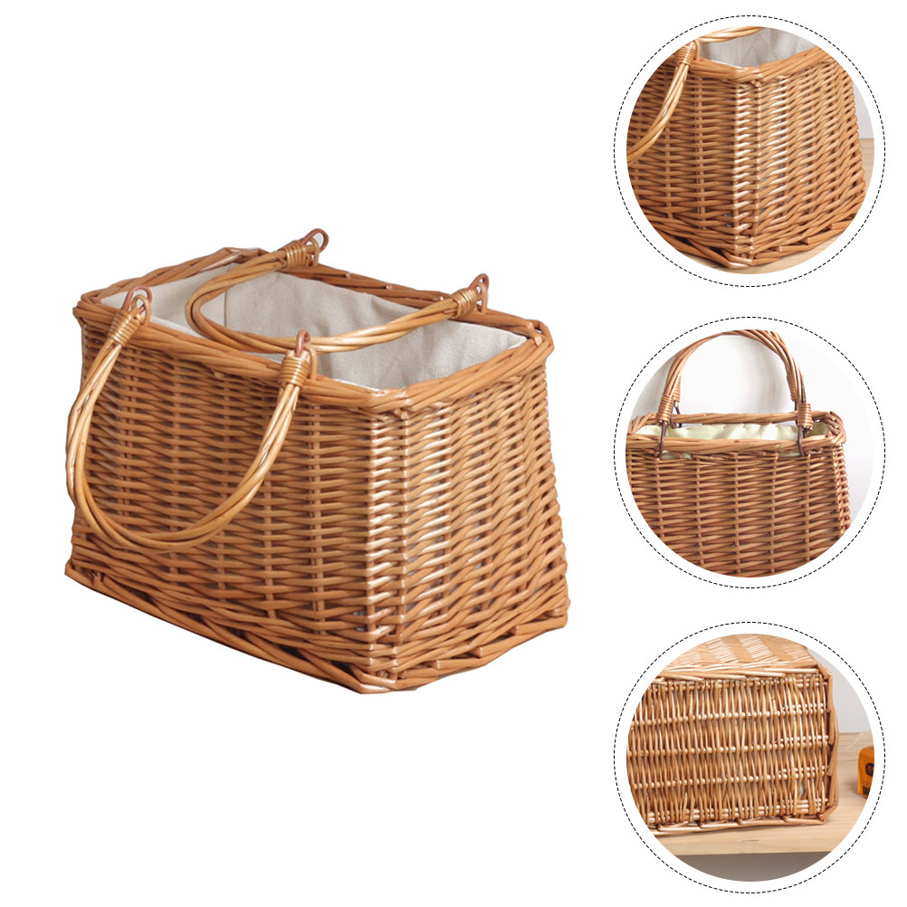 1Pcs Wicker Storage Basket Por - Snacks Food Gift Baskets review and price