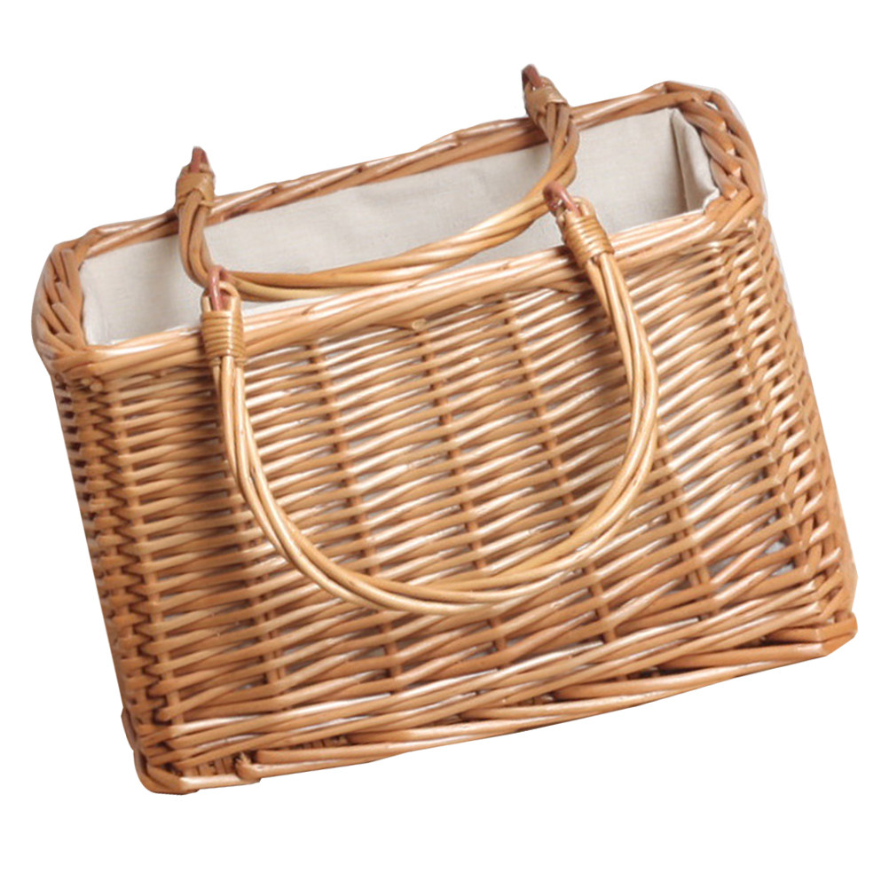 1Pcs Wicker Storage Basket Por - Snacks Food Gift Baskets review and price