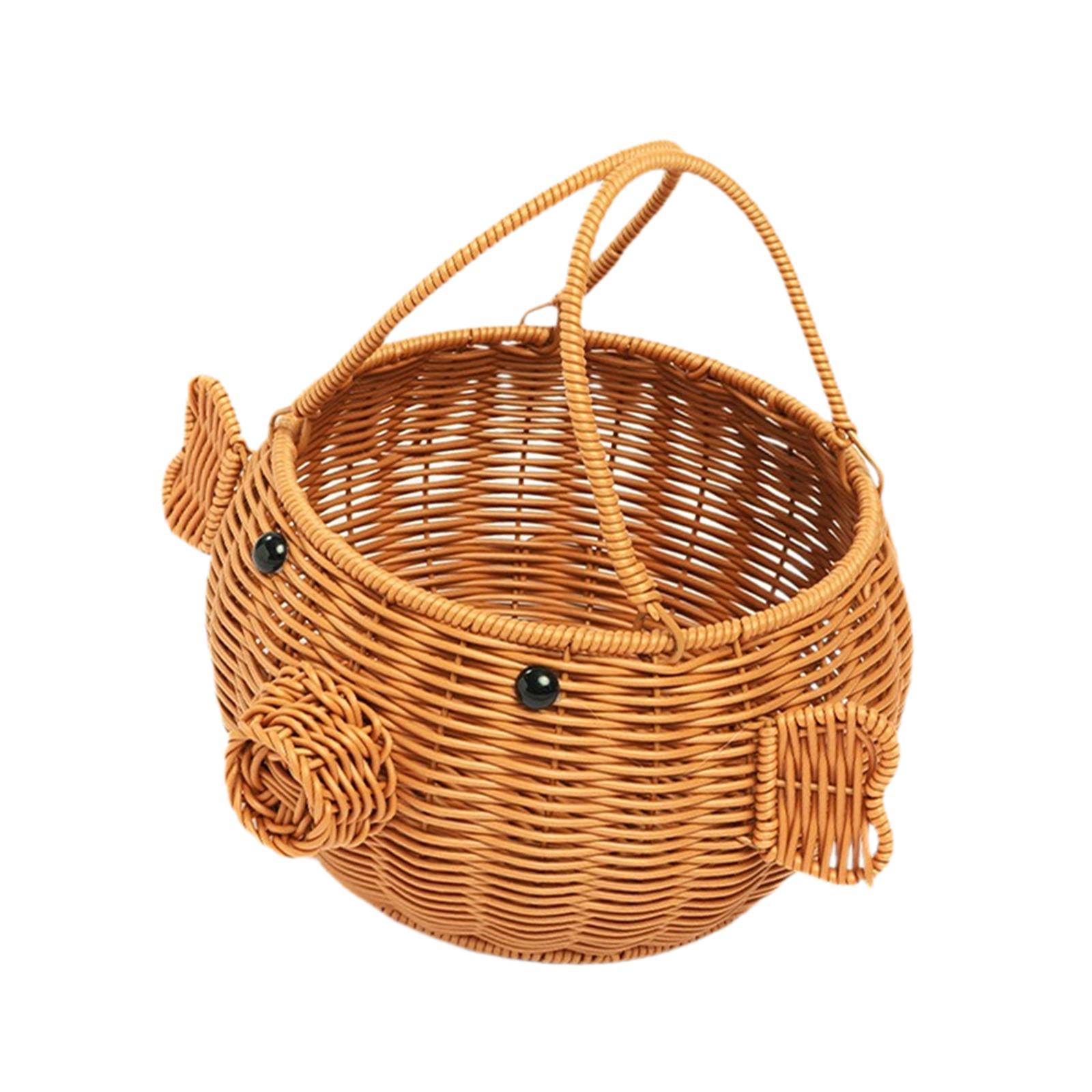 Pig Shaped Storage Basket Hand - Snacks Food Gift Baskets review and price