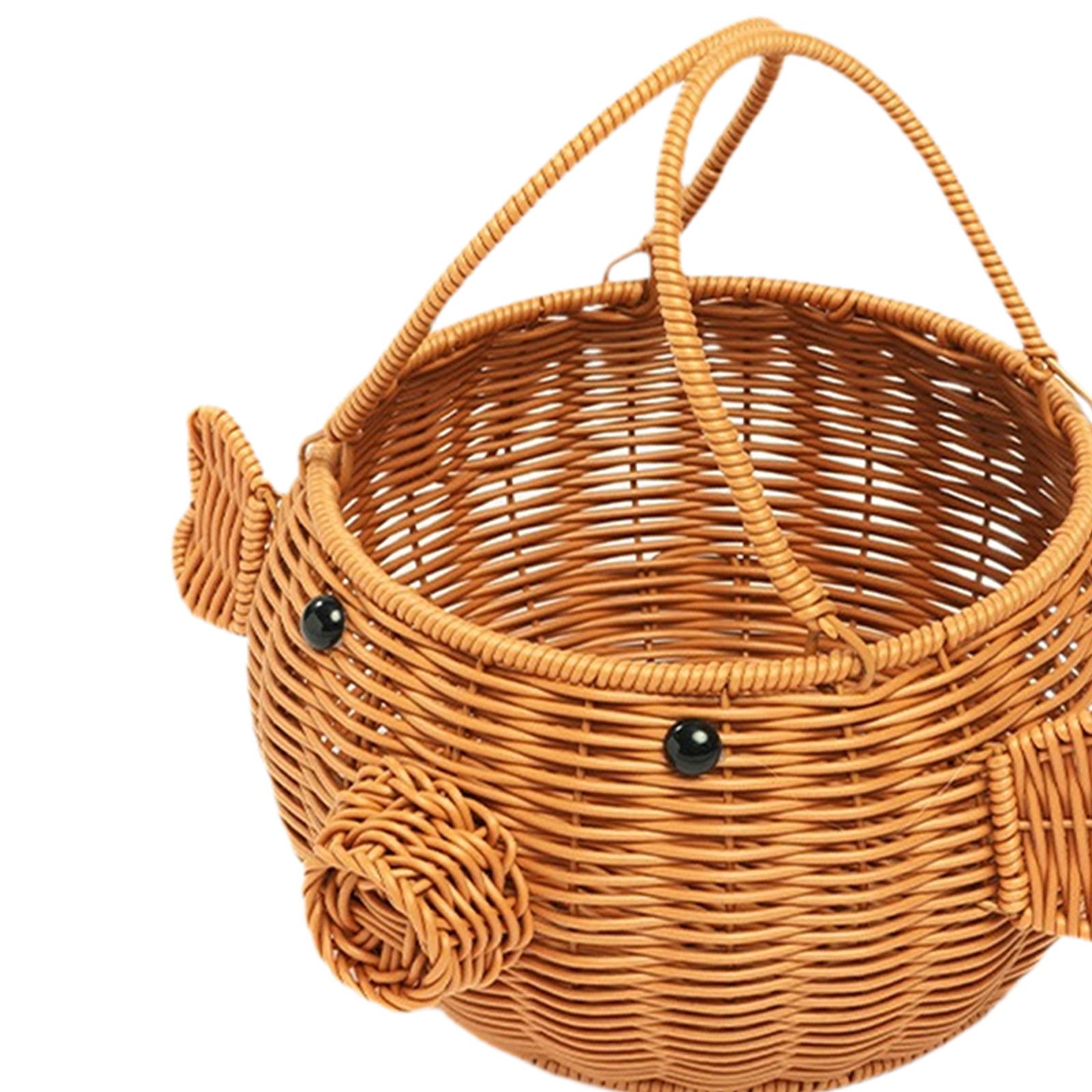 Pig Shaped Storage Basket Hand - Snacks Food Gift Baskets review and price
