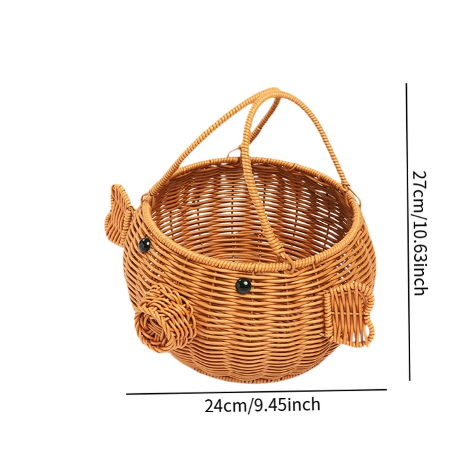 Pig Shaped Storage Basket Hand - Snacks Food Gift Baskets review and price